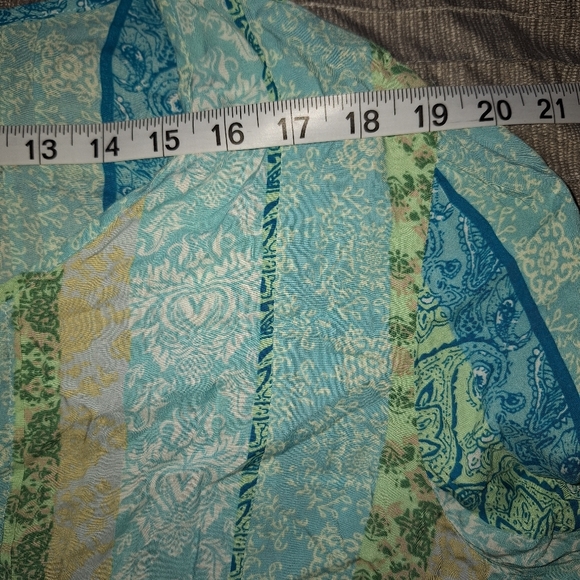 NWT Simply Noelle BoHo Long Sleeve Tie Neck Tunic Blouse Women's Size XXL - Picture 11 of 12